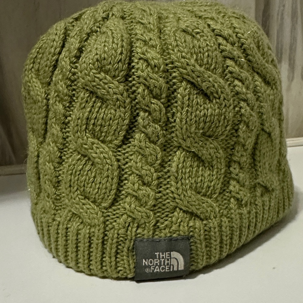 The North Face Kids Olive Knit Hat For Fall and Winter - Picture 2 of 4